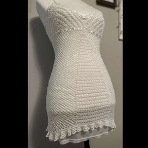 Macrame dress with ribbon detailing